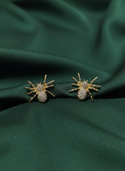 American Diamond Beaded Spider Studs Earrings