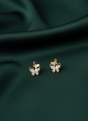 Artificial Little Diamond Butterfly Studs