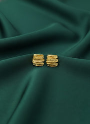 Golden-Plated Diamond Studs
