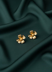 Golden Flower Studs