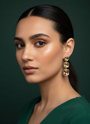 Trendy Elegant Kundan Contemporary Drop Earrings