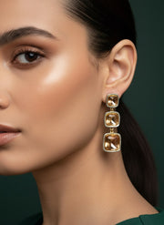 Trendy Elegant Kundan Contemporary Drop Earrings
