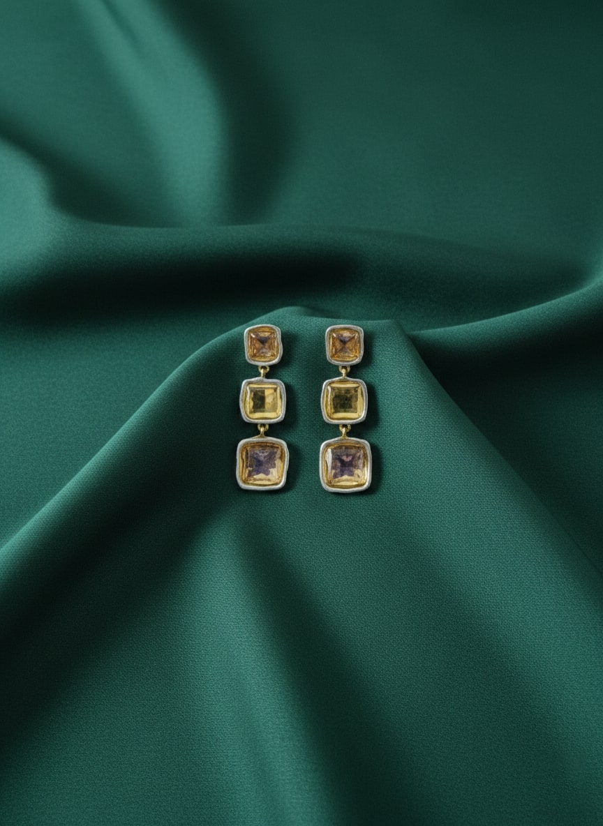 Trendy Elegant Kundan Contemporary Drop Earrings