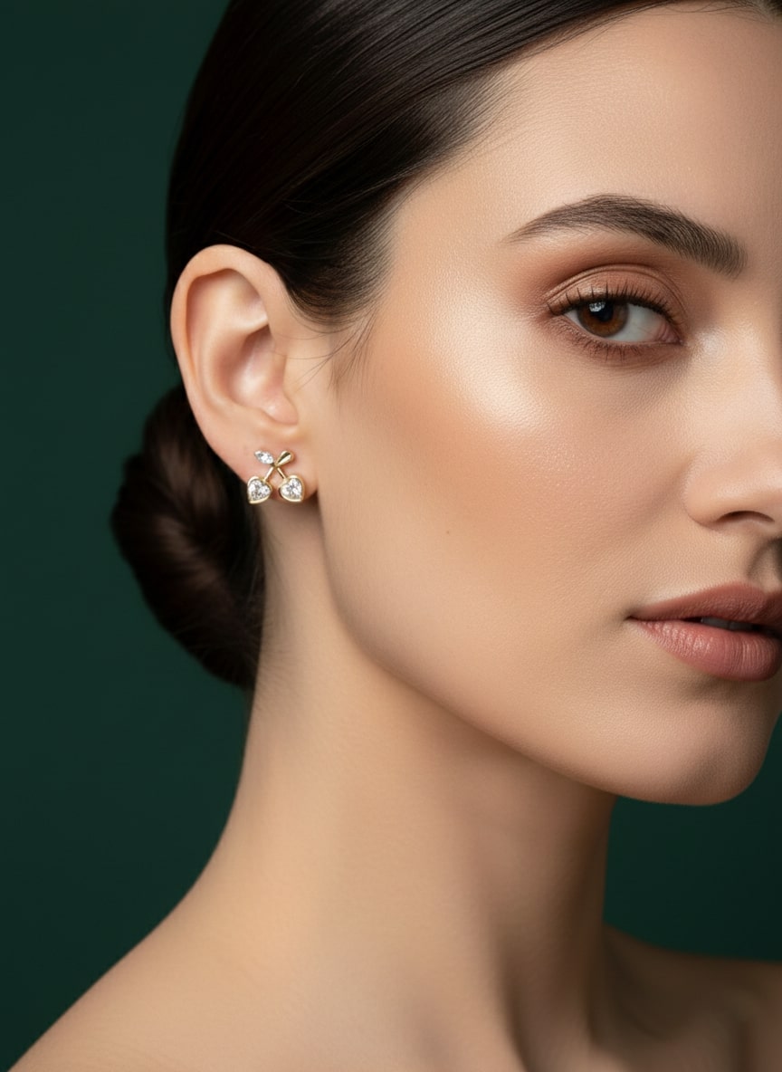 Fancy Cubic Zirconia Studded Designer Earrings