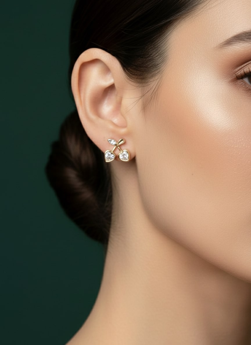 Fancy Cubic Zirconia Studded Designer Earrings