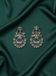 German Silver-Plated Drop Earrings