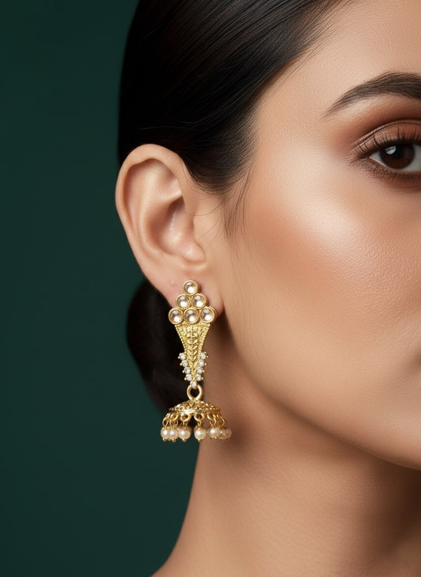 Beautiful Ethnic wear Jhumki Style Earrings
