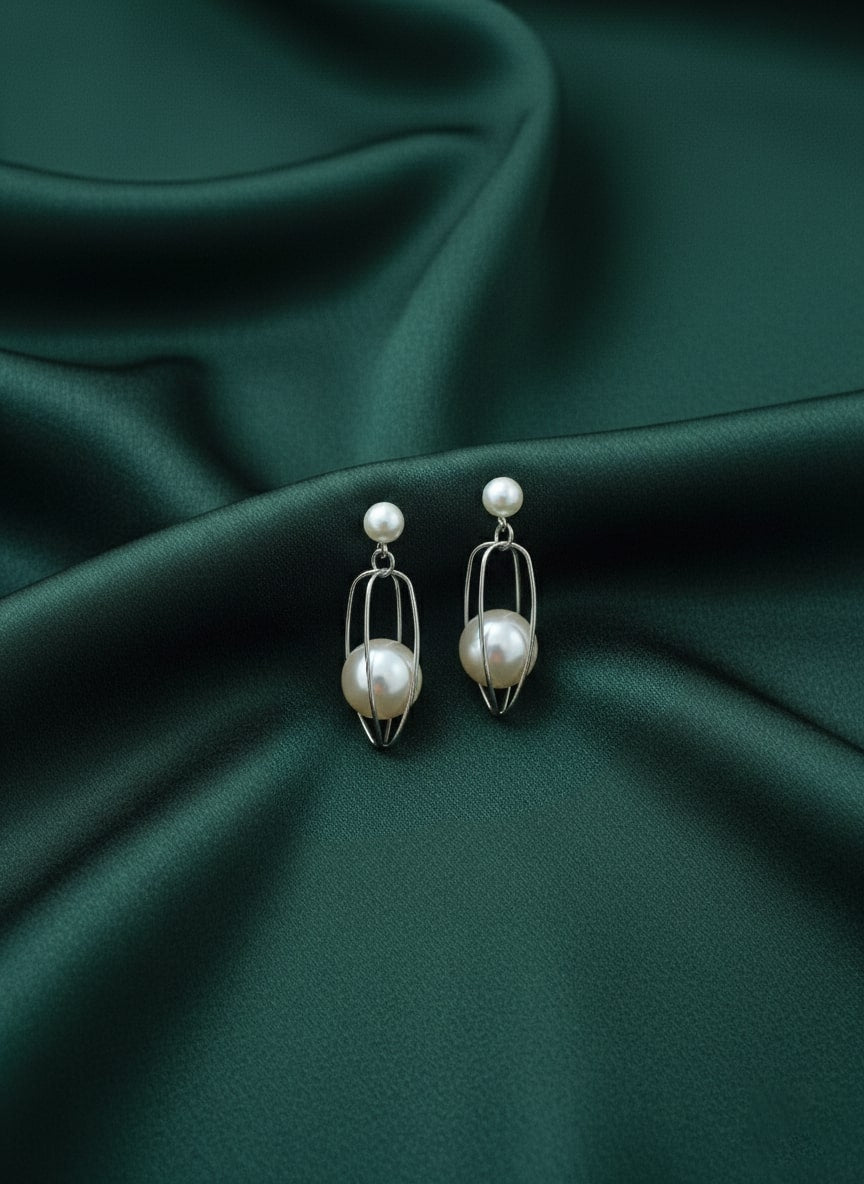 Beautiful Pearls Beaded Drop Earrings