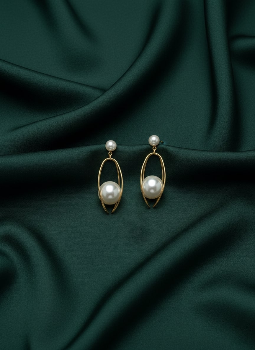 Fancy Pearl & Beads Drop Earrings