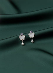 Butterfly Pearl & Beaded Studs