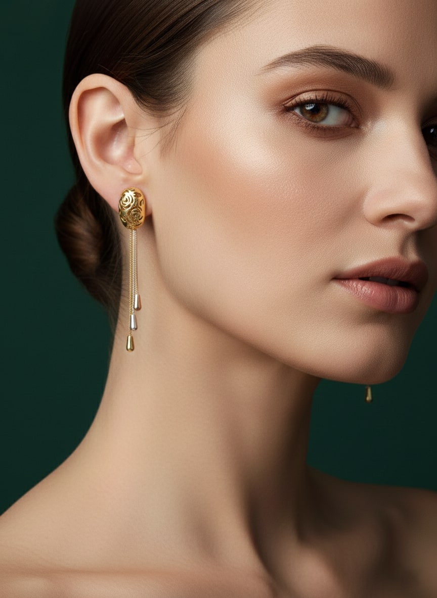 Contemporary Design Threader Earrings