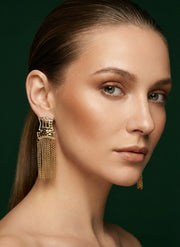 Antique Contemporary Tasselled Drop Earrings