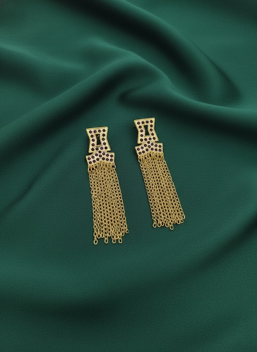 Antique Contemporary Tasselled Drop Earrings