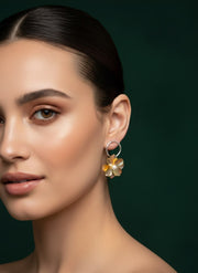 Flower-shaped Drop Earring