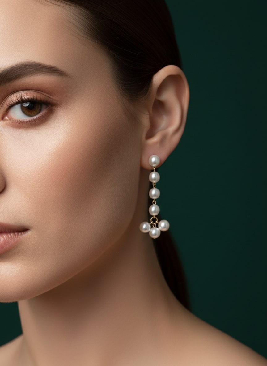 Unique Pearls Drop Earrings