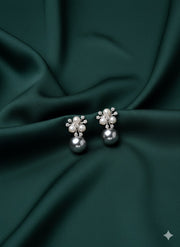 Silver Plated Pearls & Beaded Studs