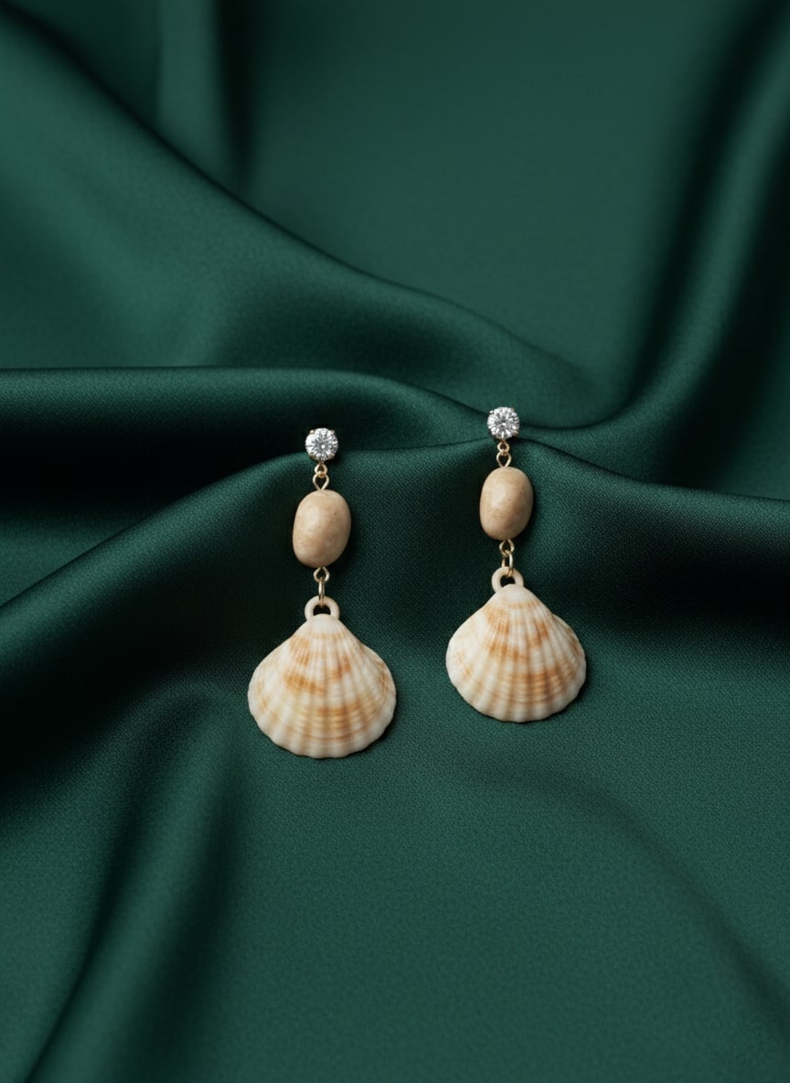 Unique Sea Shell Flower Shaped classic Drop Earring