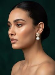 Trendy Pearls Beaded Drop Earring