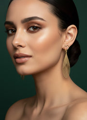 Little Heart Studded Contemporary Drop Earrings