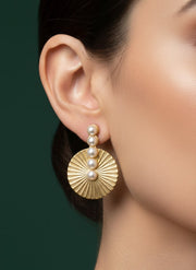 Korean Style Pearls in Round Shape Drop Earring