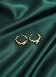 Gold Plated Classic AD Stone Hoop