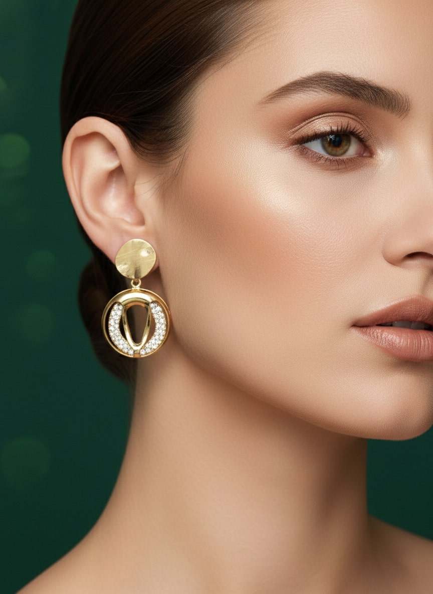 Unique Diamond Contemporary Drop Earrings