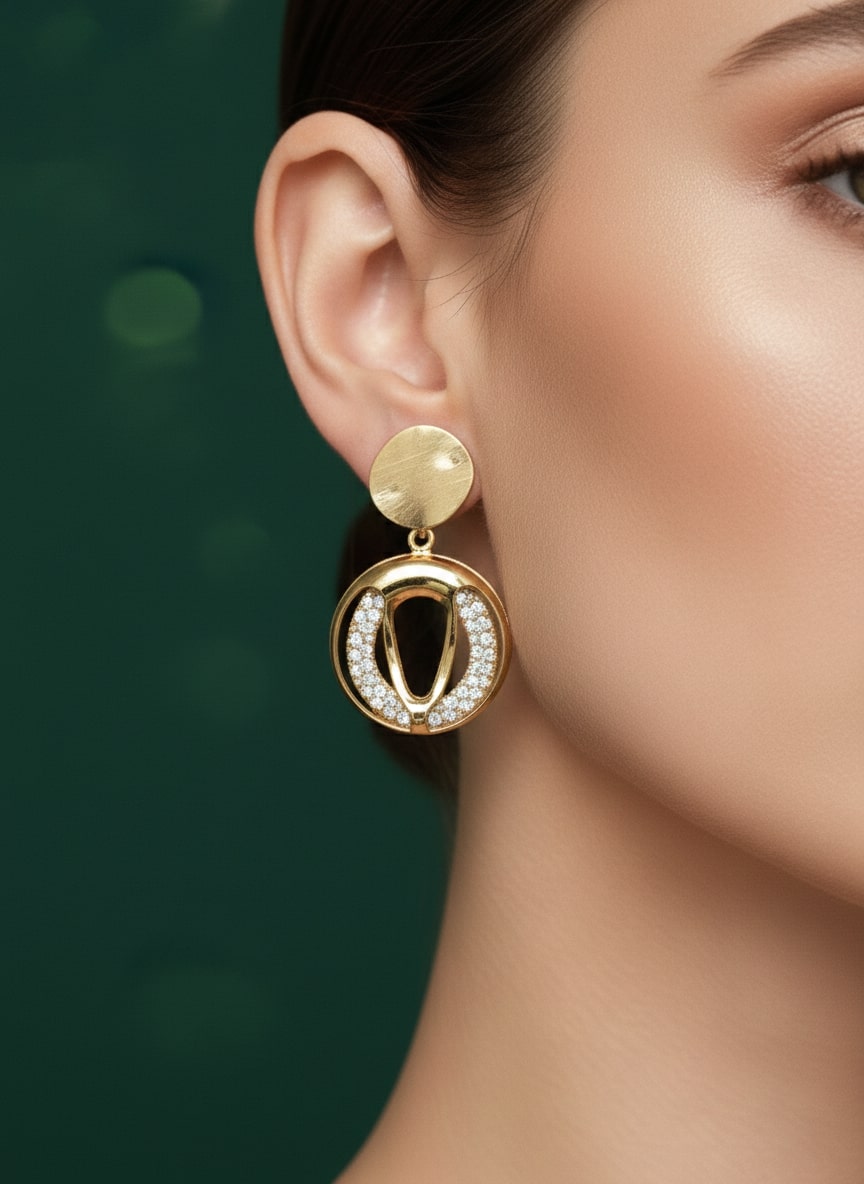 Unique Diamond Contemporary Drop Earrings