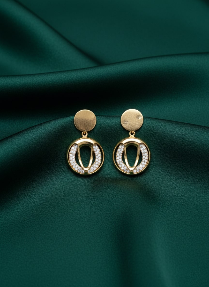 Unique Diamond Contemporary Drop Earrings