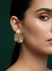Pearl Contemporary Drop Earrings