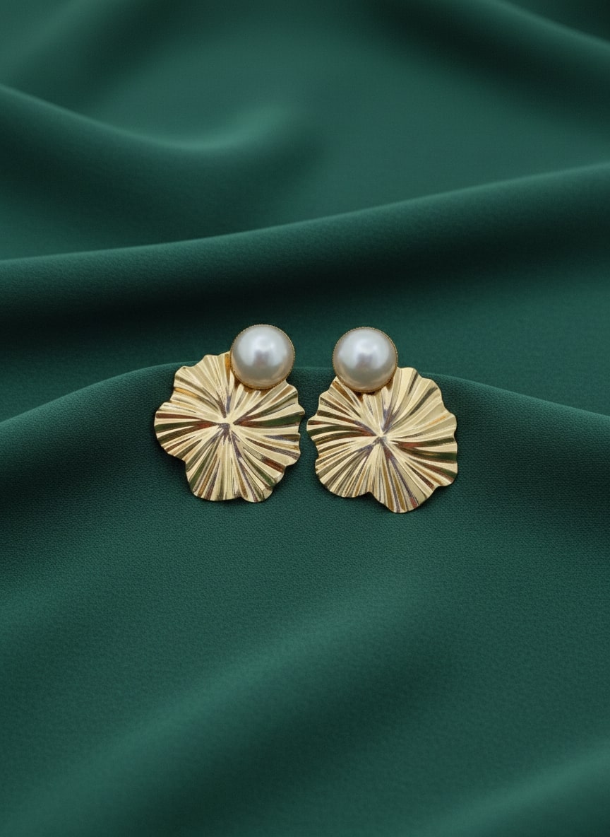 Pearl Contemporary Drop Earrings