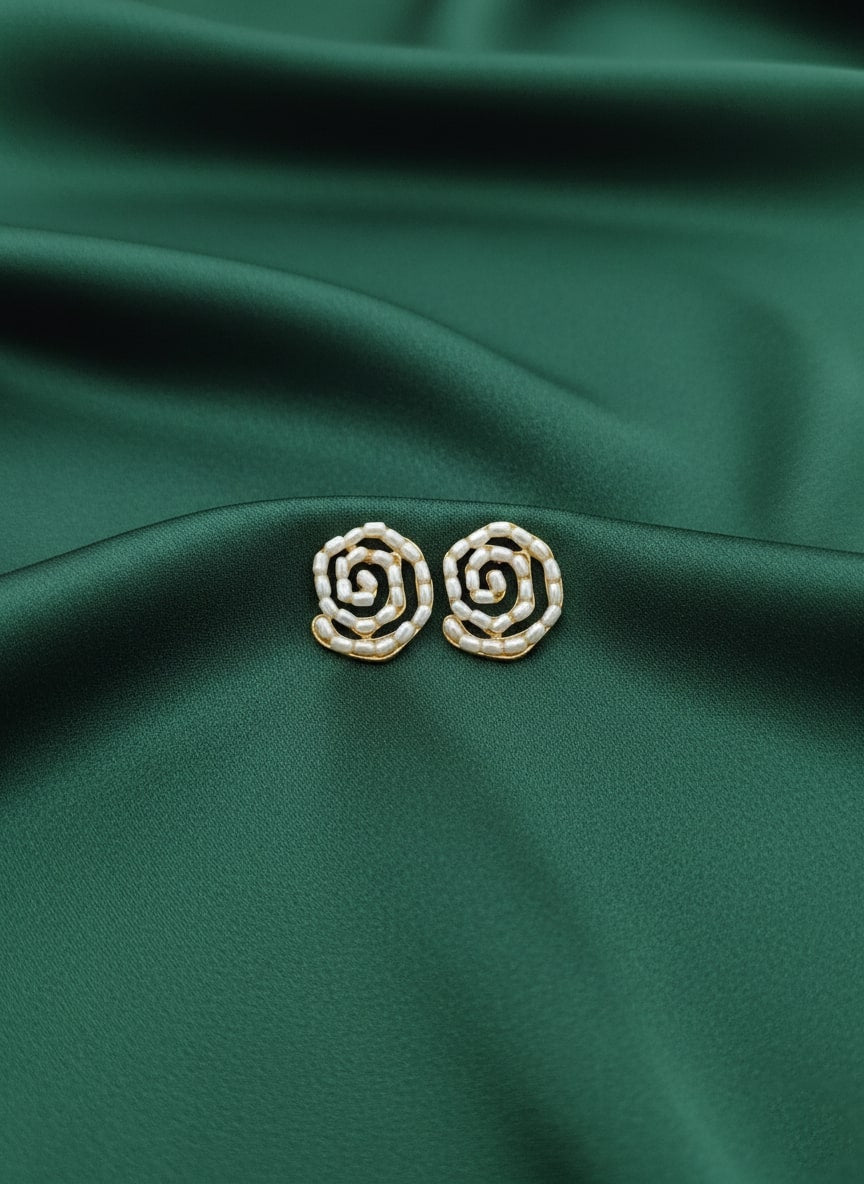 Unique Beaded Spiral Studs