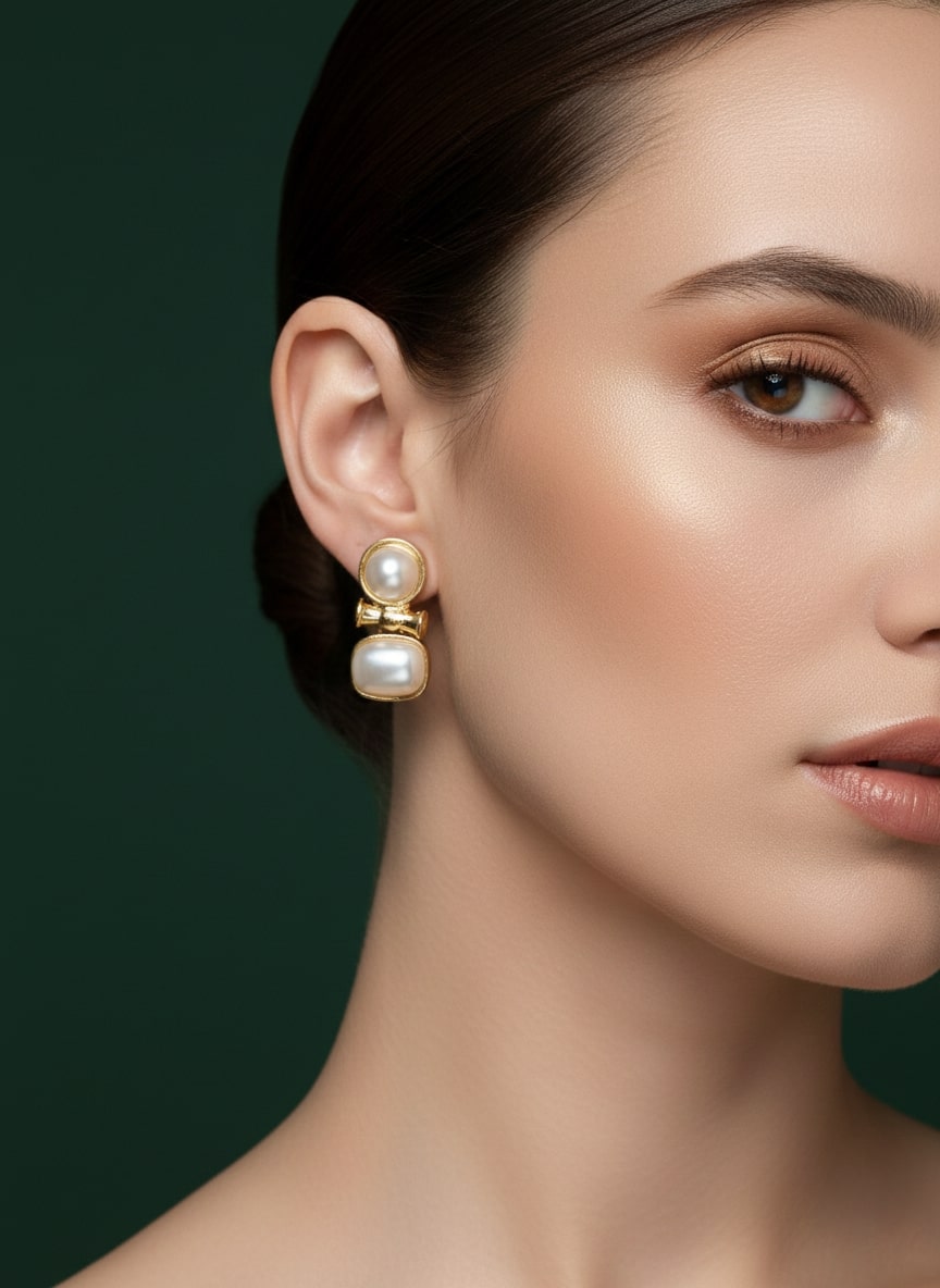 Fancy Pearl Drop Earrings