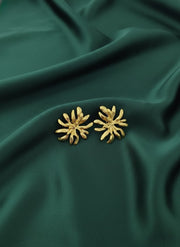 Golden Floral Studs