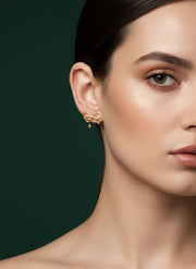 Beautiful Golden Bow Studs
