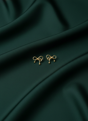 Beautiful Golden Bow Studs