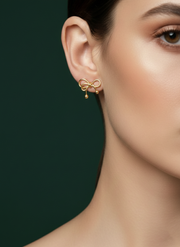 Beautiful Golden Bow Studs