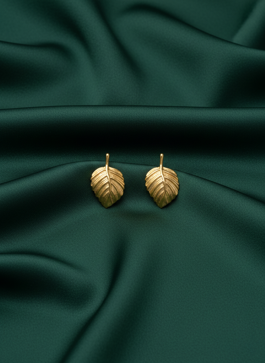 Beautiful Leaf Style Studs