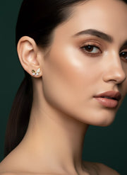 Fancy AD stone Butterfly Studs