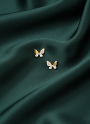 Fancy AD stone Butterfly Studs