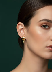 Golden Heart Studs