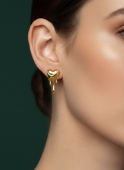 Golden Heart Studs
