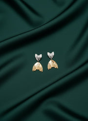 Gold & Silver Sea Shell Earring