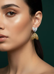 Gold & Silver Sea Shell Earring