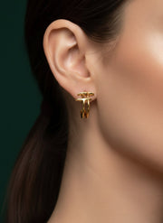 Golden Daball ring hoops