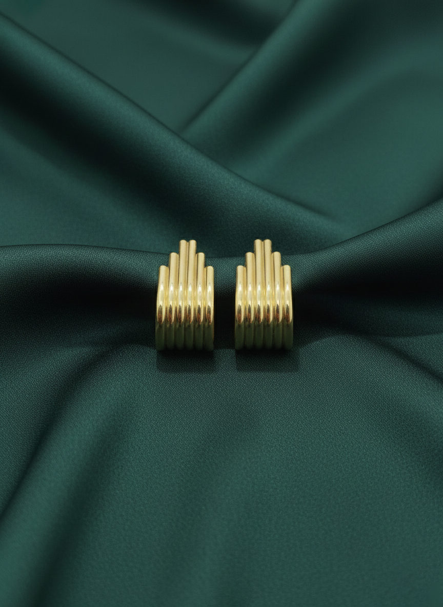 Golden Stylish Hoops