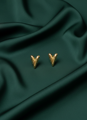 Unique Trendy Heart Studs