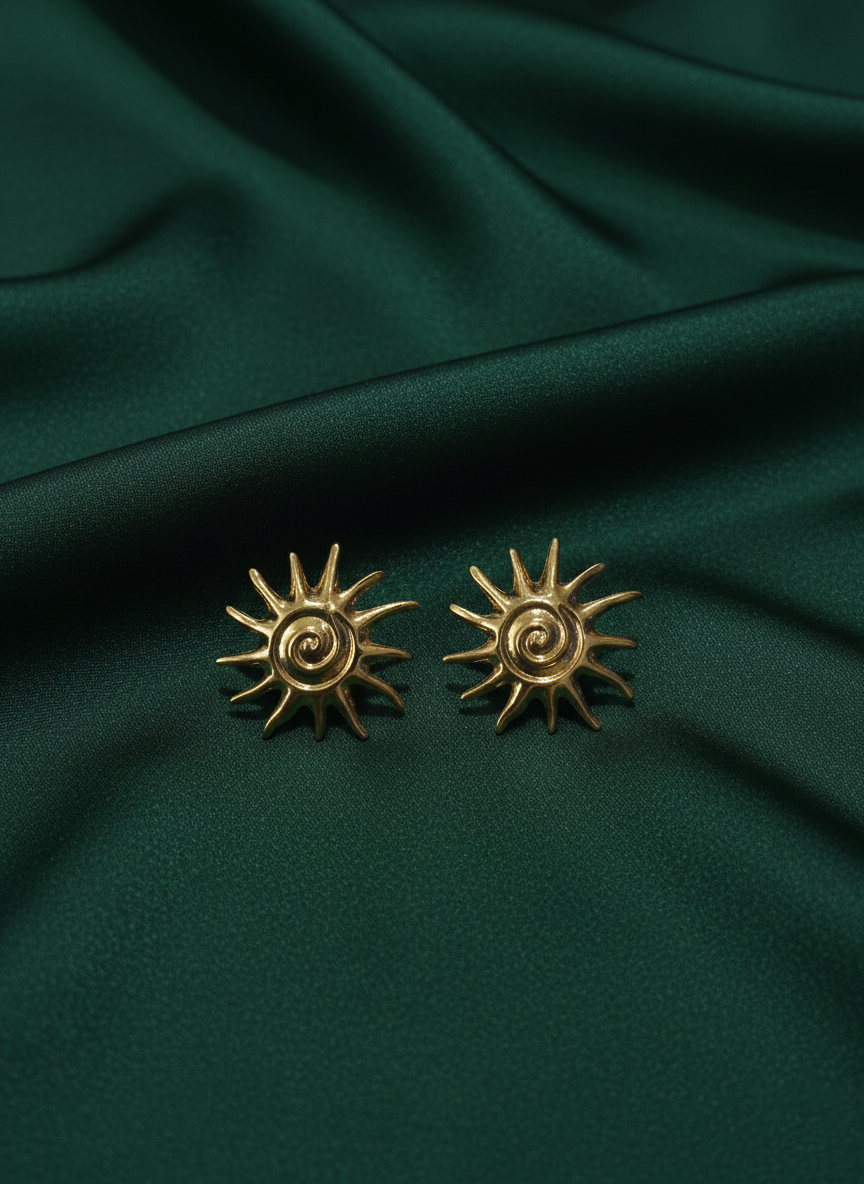 Fancy Sun-Shaped Studs