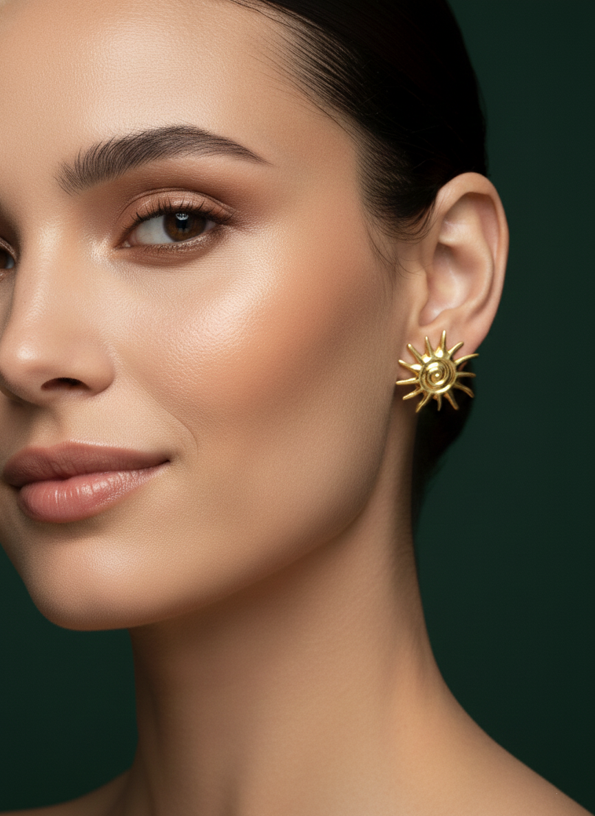 Fancy Sun-Shaped Studs