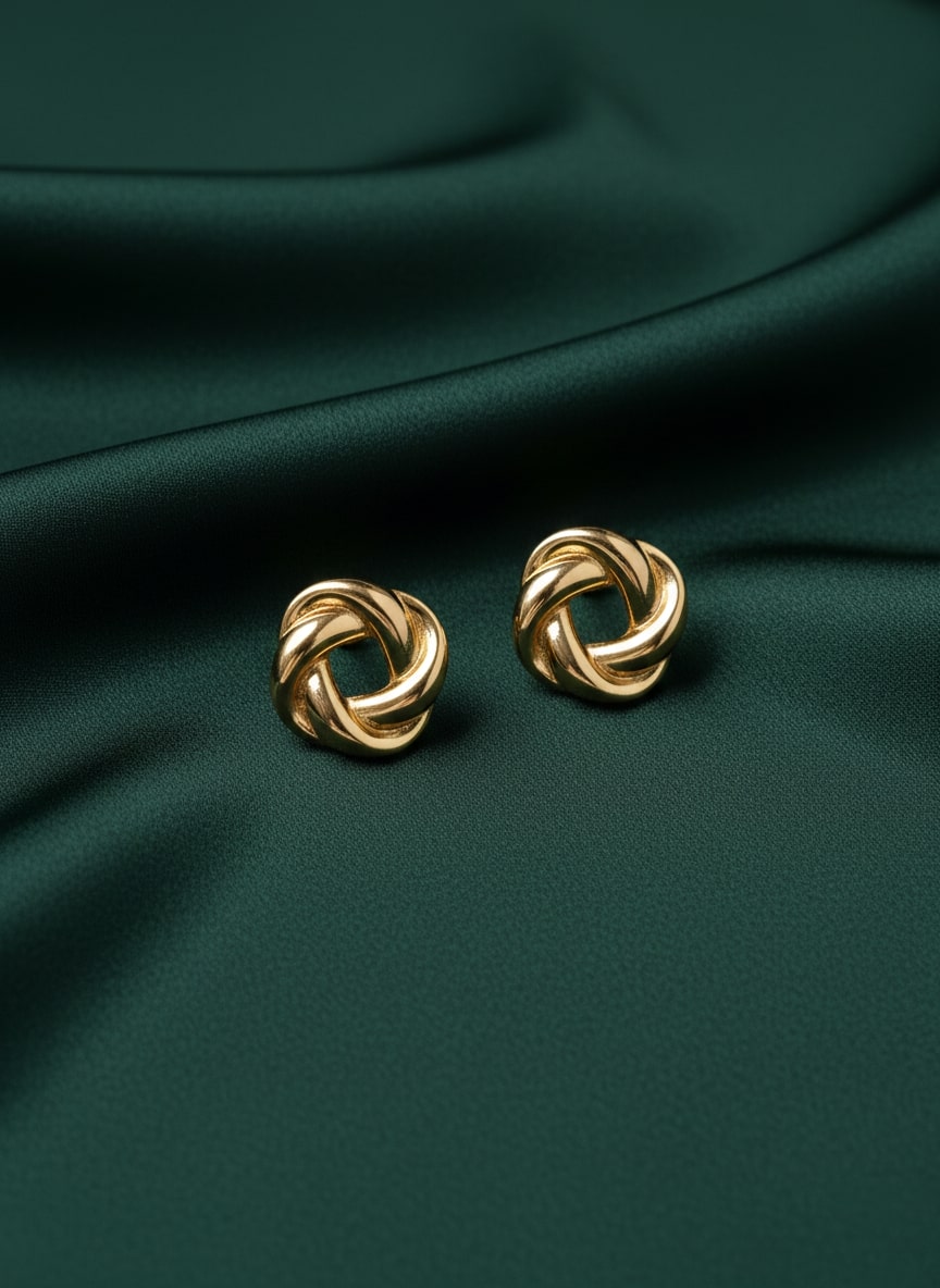 Golden Twisted Studs