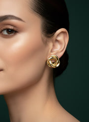 Golden Twisted Studs